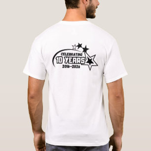 Creekside-Logo mit Sternen auf der Rückseite T-Shirt