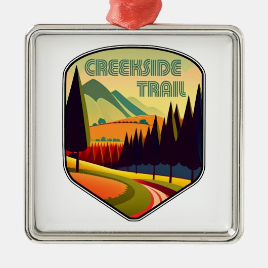 Creekside Trail Ohio Farben Ornament Aus Metall (Vorne)