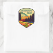 Creekside Trail Ohio Farben Runder Aufkleber (Tasche)