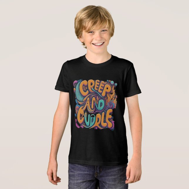 Creep and cudle design Tri-Blend shirt (Vorderseite voll)