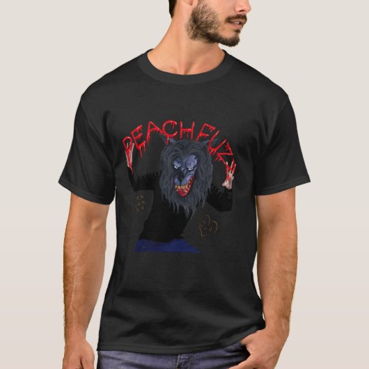 Creep HQ Peachfuzz Werewolf Mask Pose T-Shirt (Vorderseite)