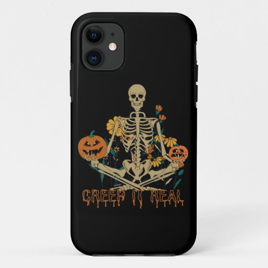 CREEP IT EAL beängstigende Halloween Skelettkürbis Case-Mate iPhone Hülle (Rückseite)