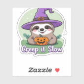 Creep It Langsam � Niedliches Halloween Sloth Shir Aufkleber (Blatt)