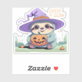 Creep It Langsam � Niedliches Sloth Halloween Shir Aufkleber (Blatt)