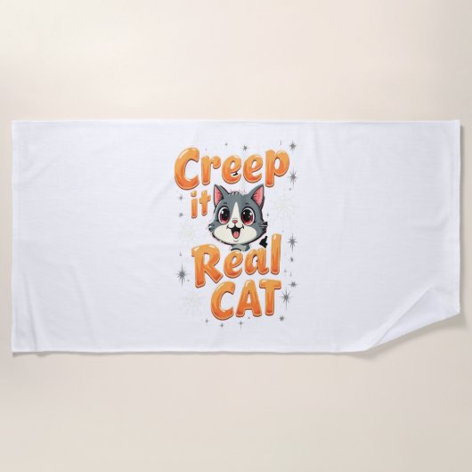 Creep It Real Cat 2 Strandtuch (Vorderseite)