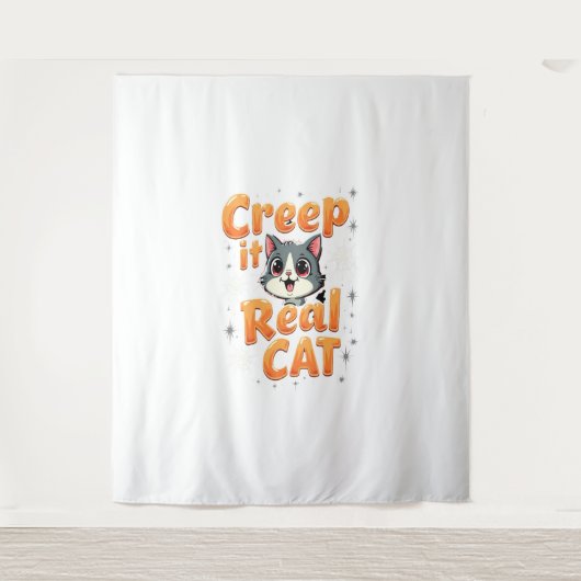 Creep It Real Cat 2 Wandteppich (Vorderseite)