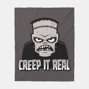 Creep It Real Classic Horror Frankenstein Design Fleecedecke