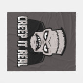 Creep It Real Classic Horror Frankenstein Design Fleecedecke (Vorderseite (Horizontal))