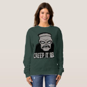Creep It Real Classic Horror Frankenstein Design Sweatshirt (Vorne ganz)
