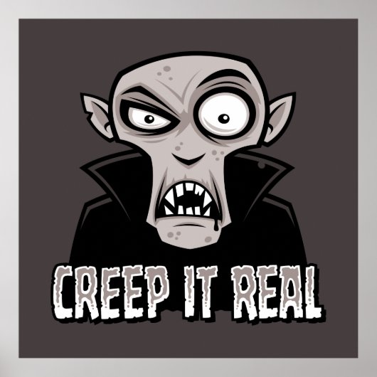 Creep It Real Classic Horror Vampire Design Poster (Vorne)