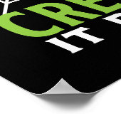 Creep It Real Creepy Spider Funny Halloween Puff Poster (Ecke)