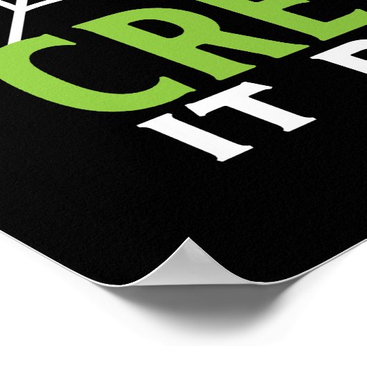 Creep It Real Creepy Spider Funny Halloween Puff Poster (Ecke)