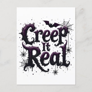 Creep It Real - Edgy Halloween Vibes Postkarte