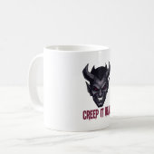 Creep It Real Funny Halloween Spooky Kaffeetasse (Vorderseite Links)
