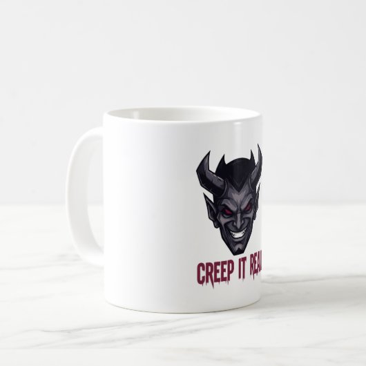 Creep It Real Funny Halloween Spooky Kaffeetasse (Vorderseite Links)