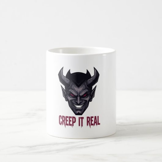 Creep It Real Funny Halloween Spooky Kaffeetasse (Mittel)