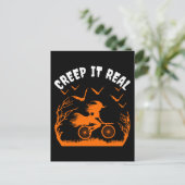 CREEP IT REAL FUNNY SARCASM POSTKARTE (Stehend Vorderseite)