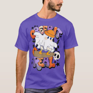Creep It Real Ghost Boy Vintag Retro Halloween Fan T-Shirt