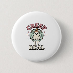 Creep It Real Ghost Disco Halloween-Shirt-Design_1 Button
