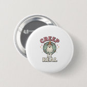 Creep It Real Ghost Disco Halloween-Shirt-Design_1 Button (Vorne & Hinten)
