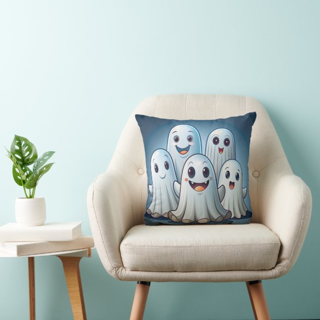 Creep It Real: Ghost Group Throw Kissen (Stuhl )
