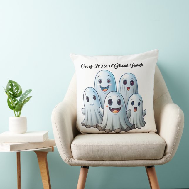 Creep It Real: Ghost Group Throw Kissen (Stuhl )