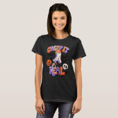 Creep It Real Groovy Retro Halloween Ghost T-Shirt (Vorne ganz)