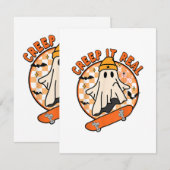 Creep It Real Halloween Begleitkarte (Vorne/Hinten)