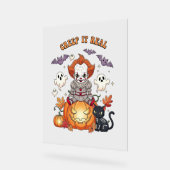 Creep It Real Halloween Clown Acrylschild (Winkel)