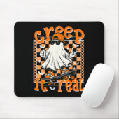 Creep It Real Halloween Cooler Geist Skateboard fa Mousepad (Mit Mouse)
