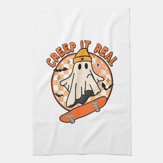 Creep It Real Halloween Geschirrtuch (Vertikal)