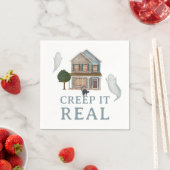 Creep It Real Halloween | Haunted House & Ghosts Serviette (Beispiel)