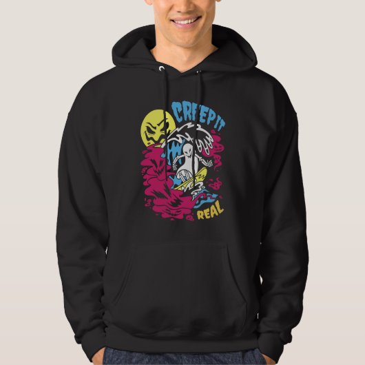 Creep It Real Halloween Men Women Kids Surfing Gho Hoodie (Vorderseite)