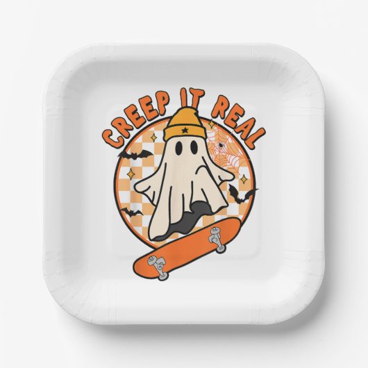 Creep It Real Halloween Pappteller (Vorderseite)
