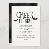 Creep It Real Halloween-Party Einladung (Vorne/Hinten)