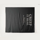 Creep it Real Halloween-Party Schwarz Wandteppich (Vorderseite (Horizontal))