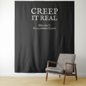 Creep it Real Halloween-Party Schwarz Wandteppich (Beispiel)