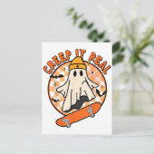 Creep It Real Halloween Postkarte (Stehend Vorderseite)