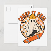 Creep It Real Halloween Postkarte (Vorne/Hinten)