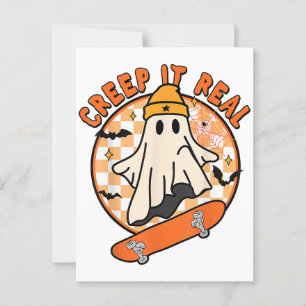 Creep It Real Halloween Postkarte