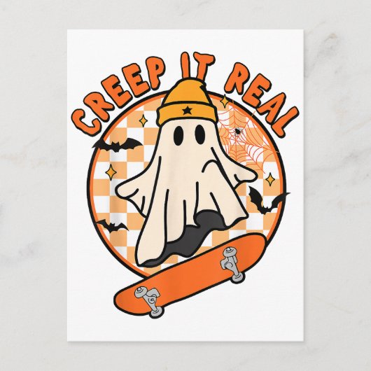 Creep It Real Halloween Postkarte (Vorderseite)