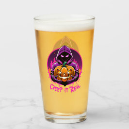 Creep it Real, Horror Halloween Illustration Glas