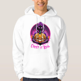 Creep it Real, Horror Halloween Illustration Hoodie