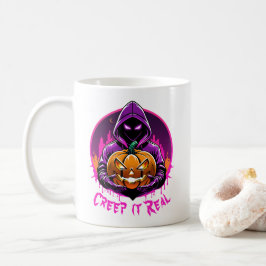 Creep it Real, Horror Halloween Illustration Kaffeetasse