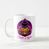Creep it Real, Horror Halloween Illustration Kaffeetasse (Links)