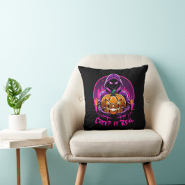 Creep it Real, Horror Halloween Illustration Kissen