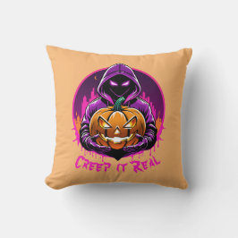 Creep it Real, Horror Halloween Illustration Kissen