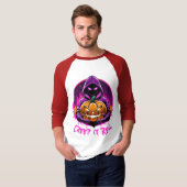 Creep it Real, Horror Halloween Illustration T-Shirt (Vorne ganz)