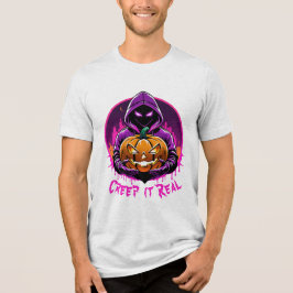 Creep it Real, Horror Halloween Illustration Tri-Blend Shirt