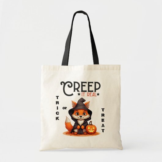 Creep It Real Niedlich Fox Kids Halloween Tragetasche (Vorne)